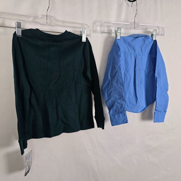 Tommy Bahama & Izod Shirts Boys 4 XS Green & Blue 1 Pullover & 1 Button Down NWT - Picture 13 of 15